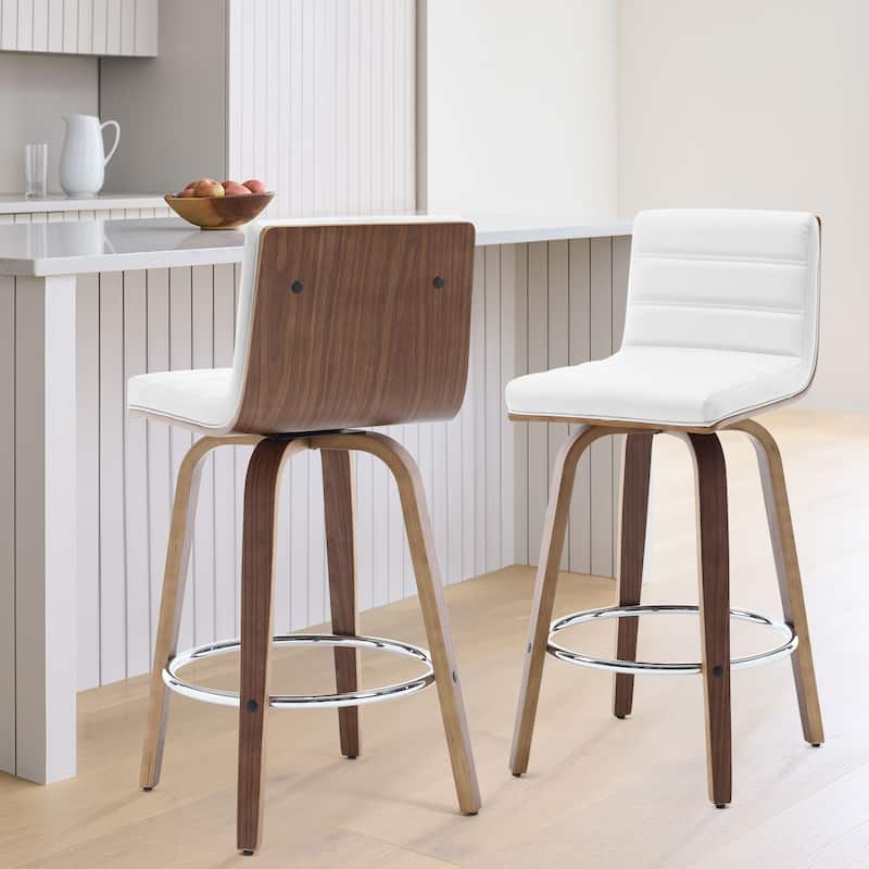 26"/29" Faux Leather Swivel Bar/Counter Stools, Set of 2/3