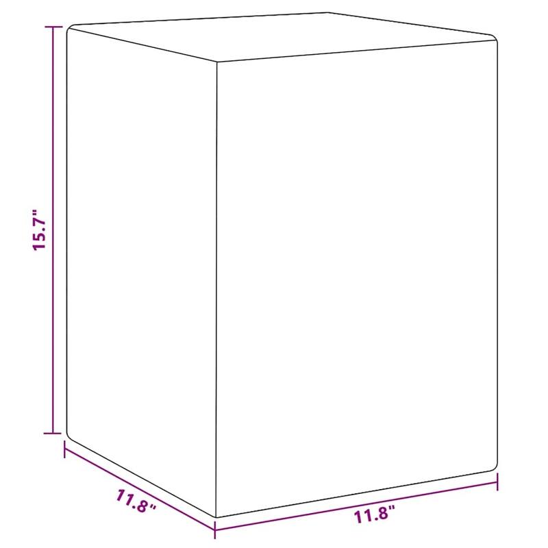 vidaXL Solid Teak Wood Stool, Small Side Table, Multicolor - 11.8" x 11.8" x 15.7"