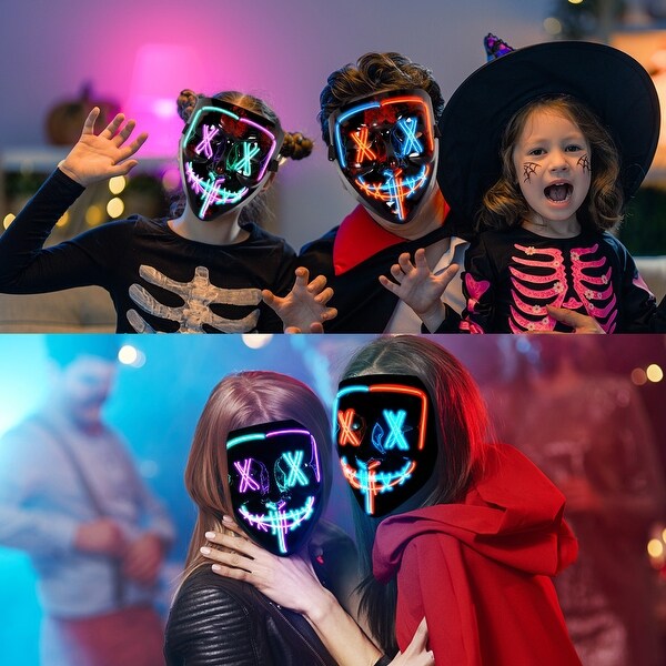 Halloween V-shaped double X-eye LED light mask - Bed Bath & Beyond