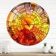 preview thumbnail 7 of 8, Designart 'Return of Stained Glass' Oversized Modern Wall CLock