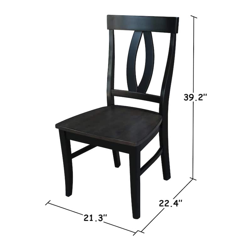 International Concepts Solid Wood Cosmo Dining Chairs, Set of 2
