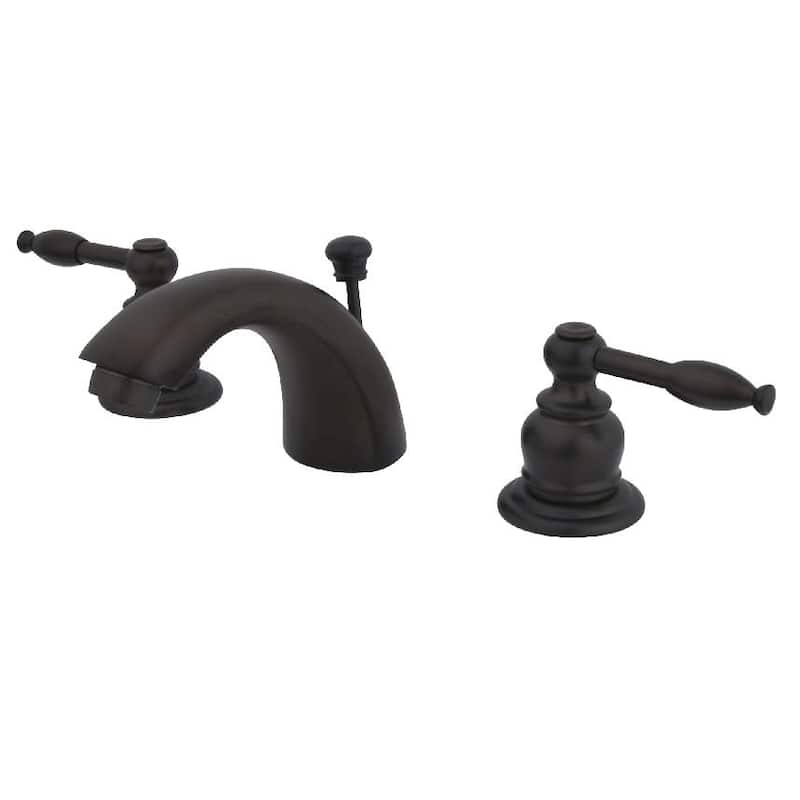 Kingston Brass Knight 1.2 GPM Widespread Bathroom Faucet with Pop-Up - Oil Rubbed Bronze