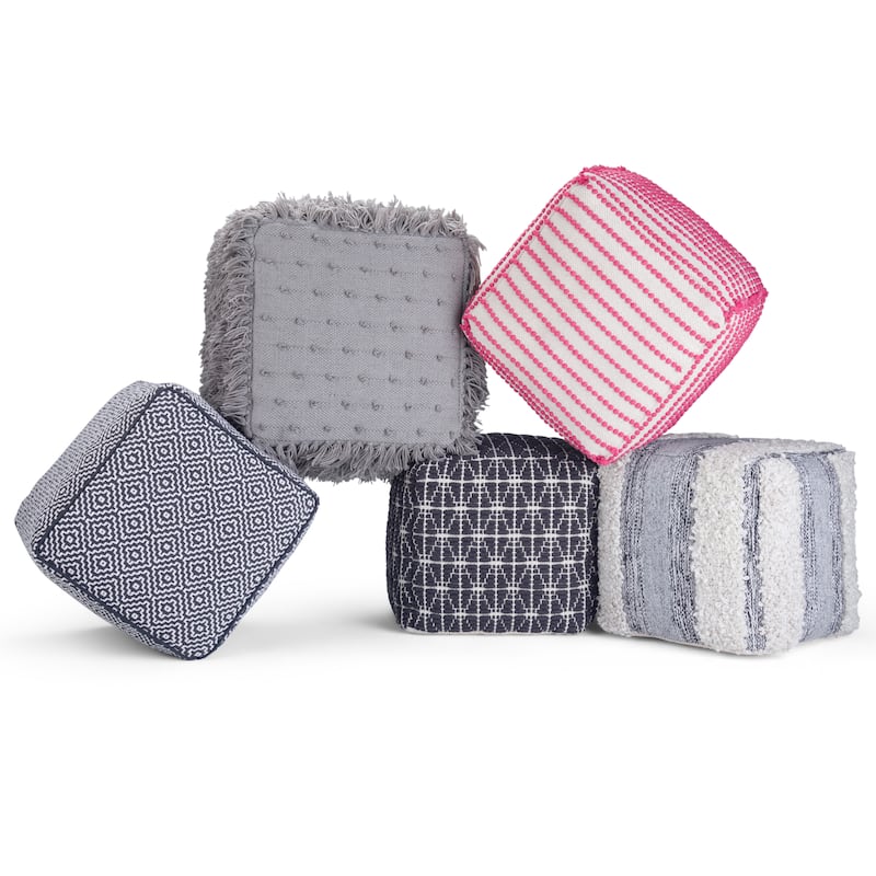 WYNDENHALL Heyfield Square Pouf Handloom Woven