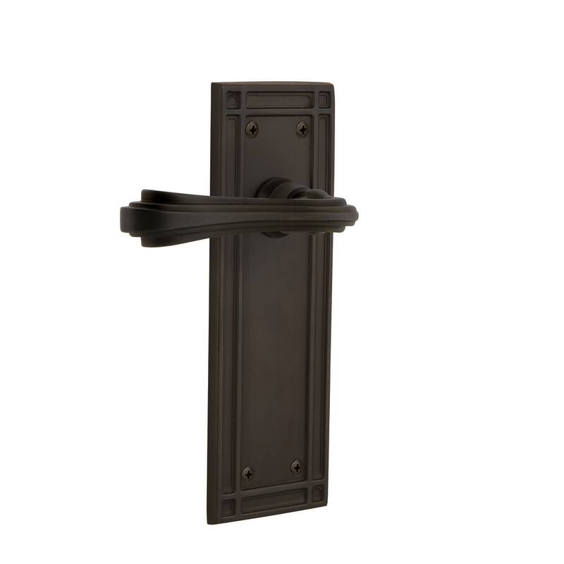 Nostalgic Warehouse Fleur Passage Door Lever Set with Mission Rose for