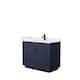 Option Dark Blue, Black Trim, White Quartz Top