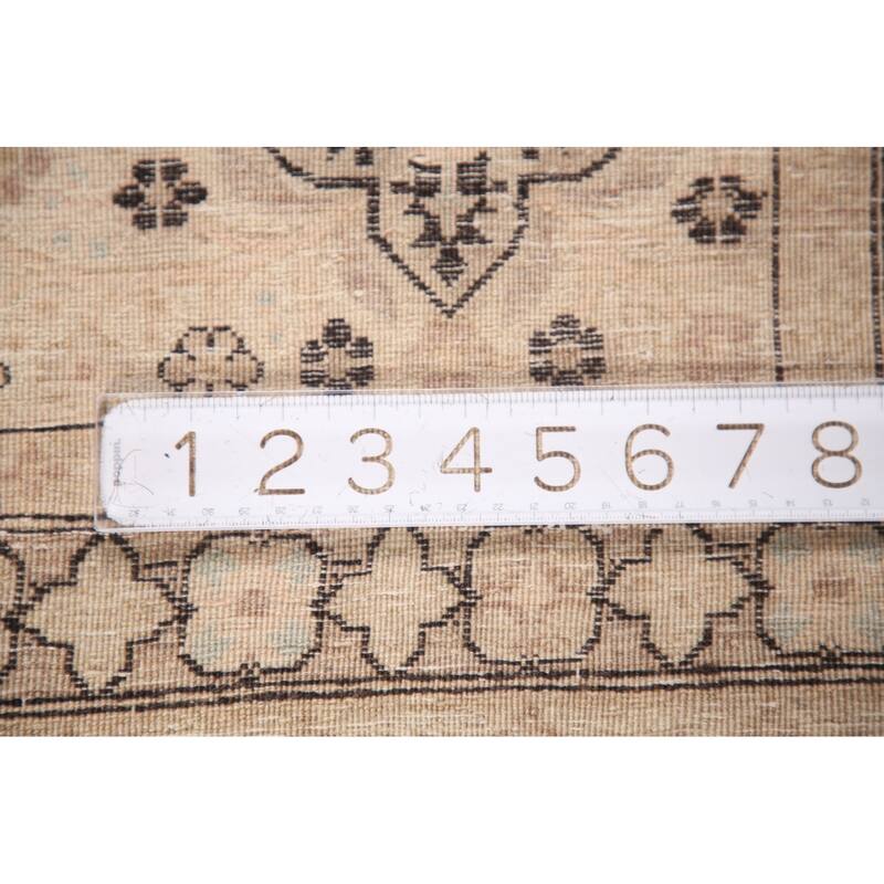 Geometric Royal Tabriz Oriental Area Rug Handmade Vintage Wool Carpet - 6'2" x 8'10"