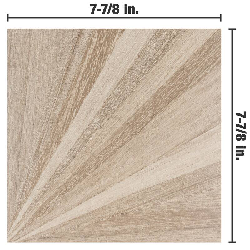 Merola Tile Komi Murlen Crema 7-7/8" x 7-7/8" Porcelain Floor and Wall Tile