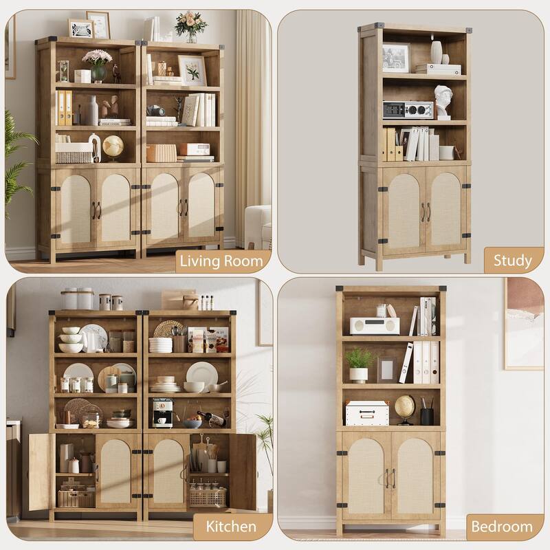 Tall Bookshelf with Storage, Bookshelves and Bookcases with Doors