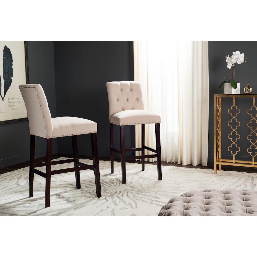SAFAVIEH Jelka 31.5 Inch Bar Stool (Set of 2) - 19" x 20" x 44" - 19Wx23Dx44H