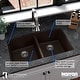 preview thumbnail 41 of 58, Karran Undermount Quartz 32 in. 50/50 Double Bowl Kitchen Sink Kit