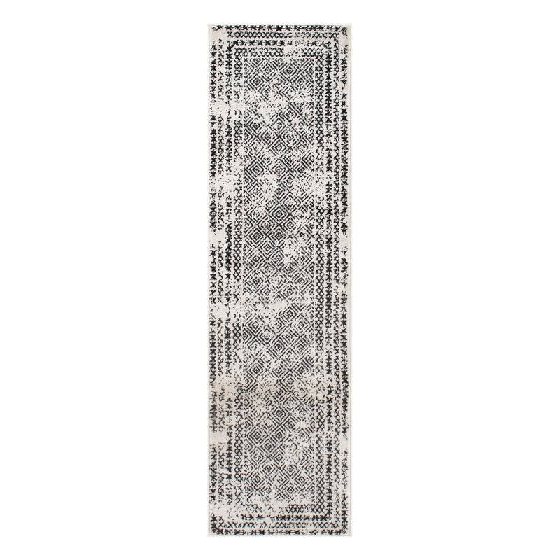 Bohemian Distressed Border Area Rug