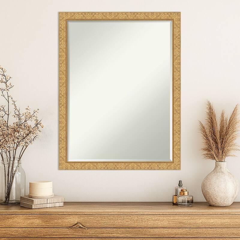 Lila Half-Inch-Bevel Wood Framed Wall Mirror