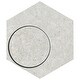 preview thumbnail 3 of 9, Merola Tile Traffic Hex Silver 8.63" x 9.86" Porcelain Floor and Wall Tile