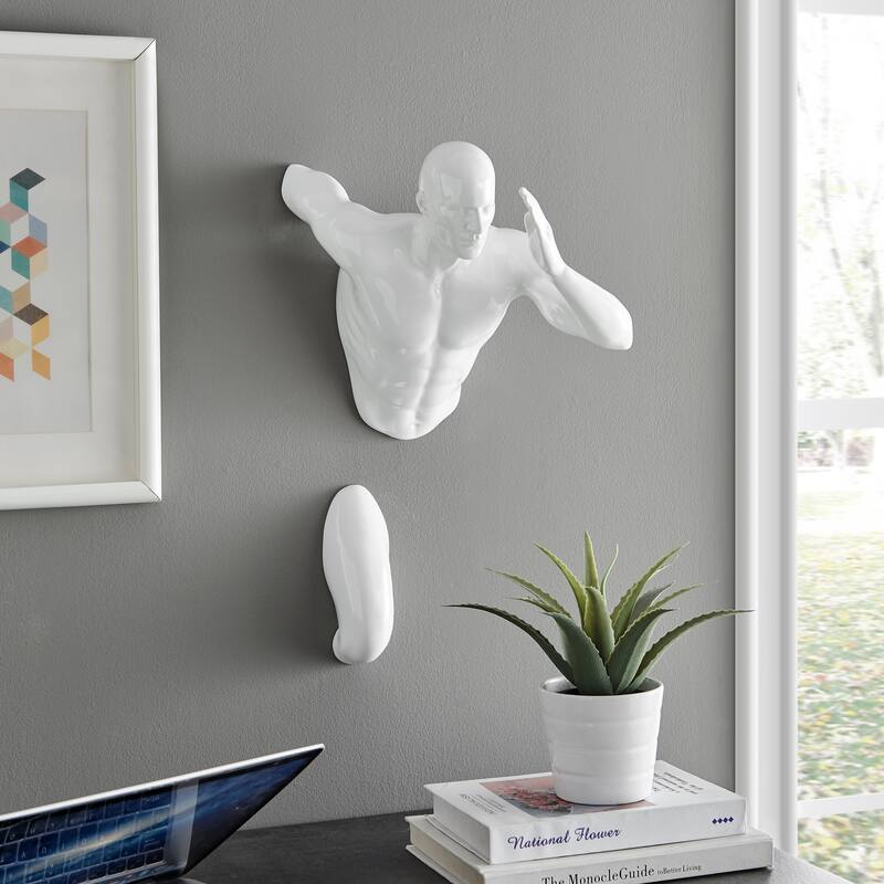 Wall Runner 20" Man Resin Sculpture