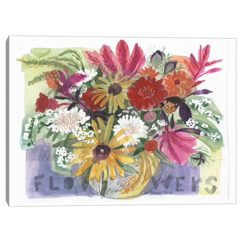 Flowers by Maret Hensick Canvas Art Print