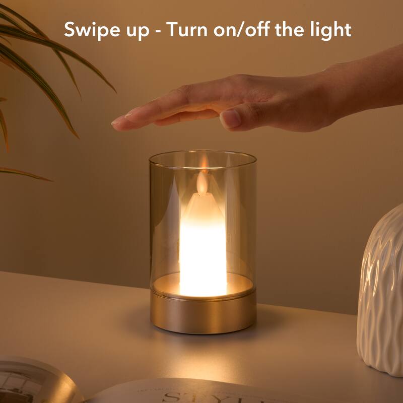 Candle Sensor Control Table Lamp Bedside Night Light - 5" H