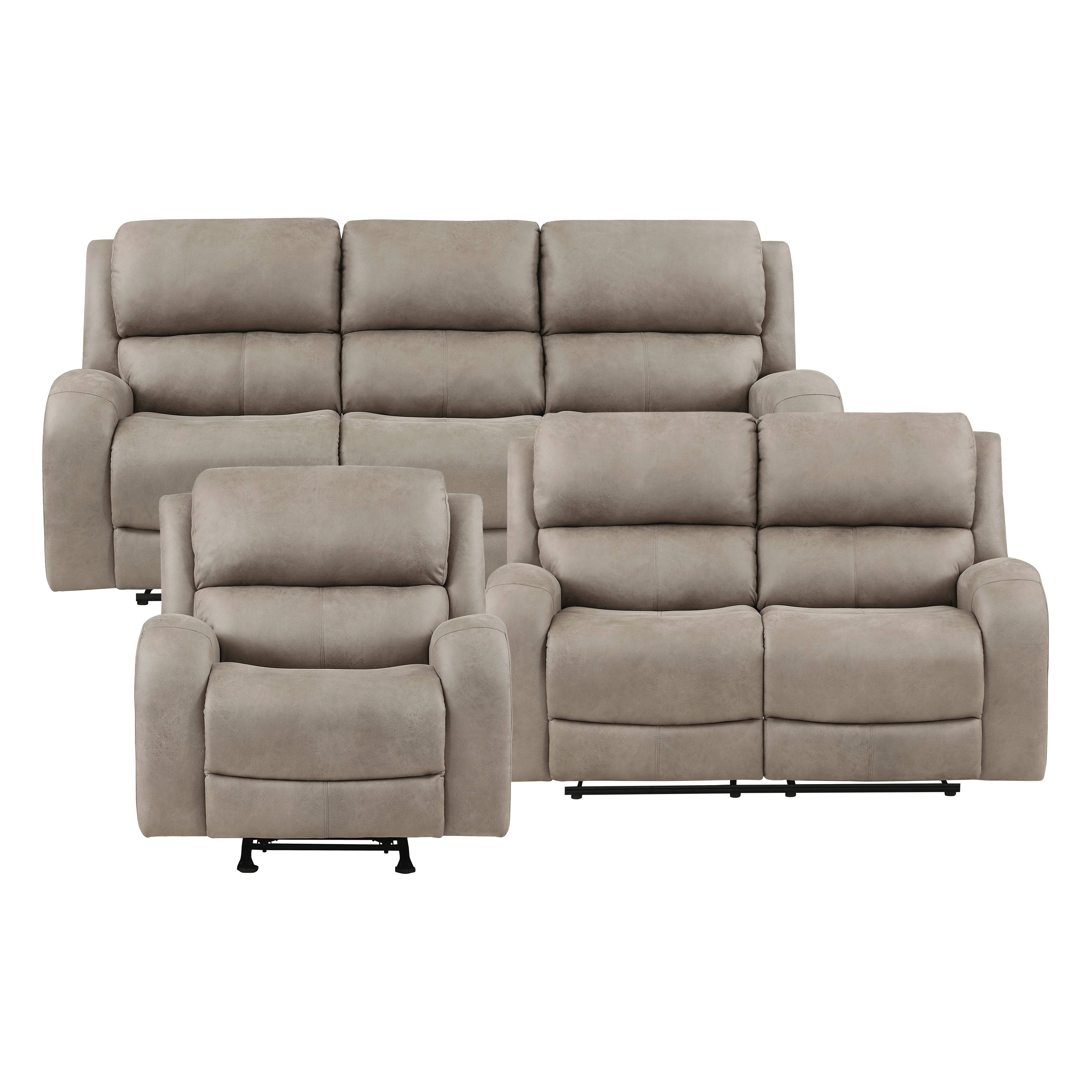 Roundhill furniture brandan bonded leather dual rocker recliner store chair