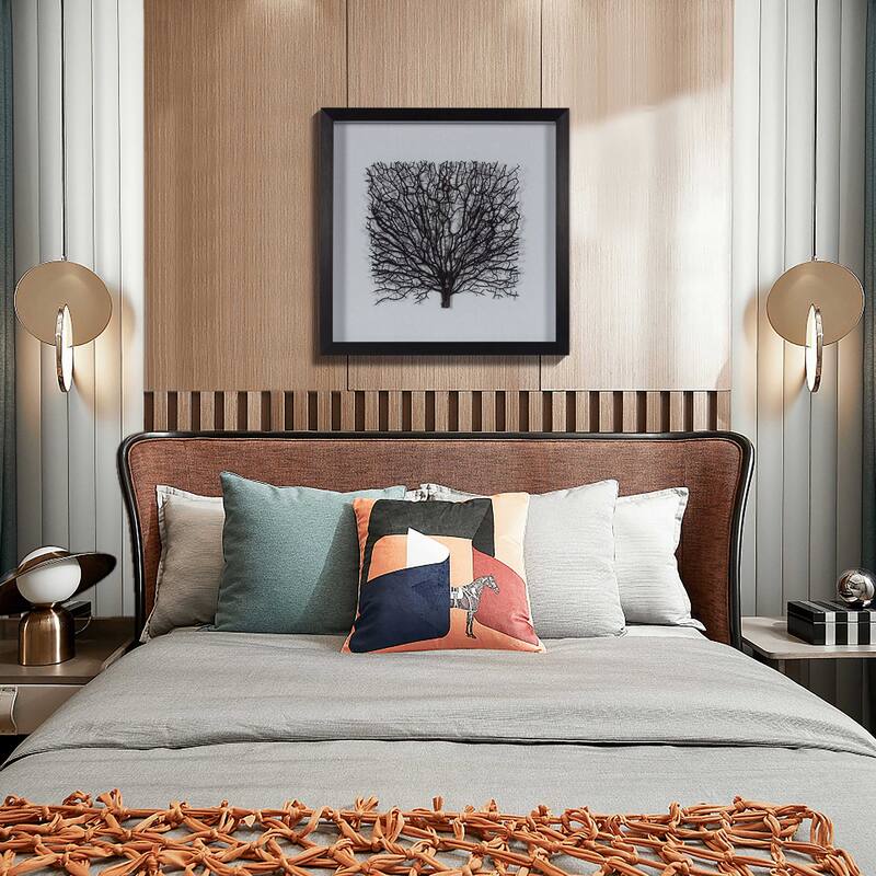 HUJI Withered Tree Shadow Box Wall Decor - Square