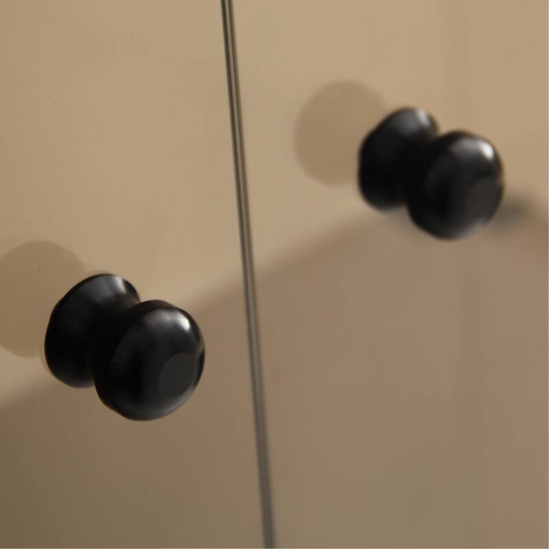 Lighted Two-Door Glass Display Cabinet with 4 Shelves, Tempered Glass and Security Lock