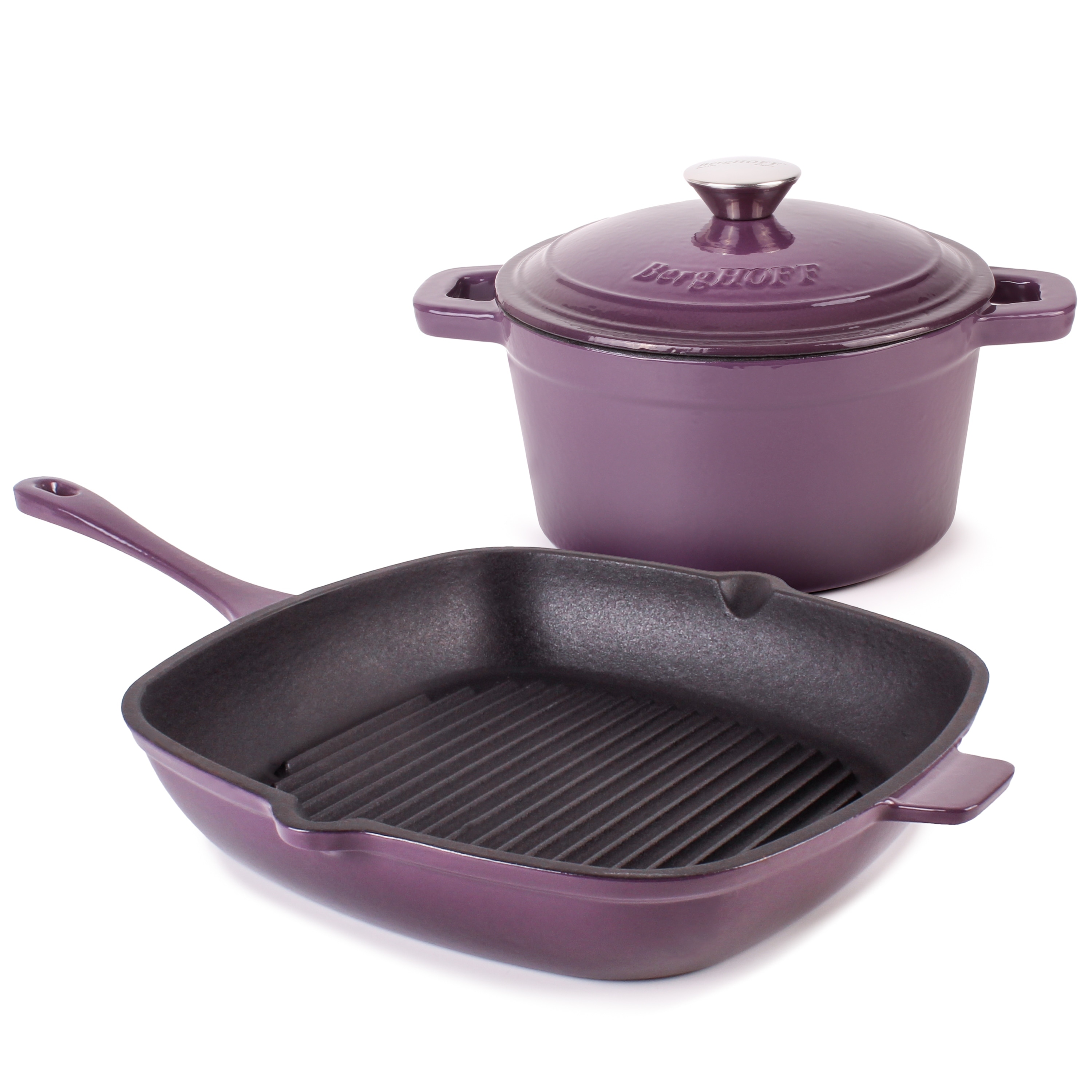 Neo 3pc Cast Iron Set 3qt Covered Dutch Oven & 11 Grill Pan