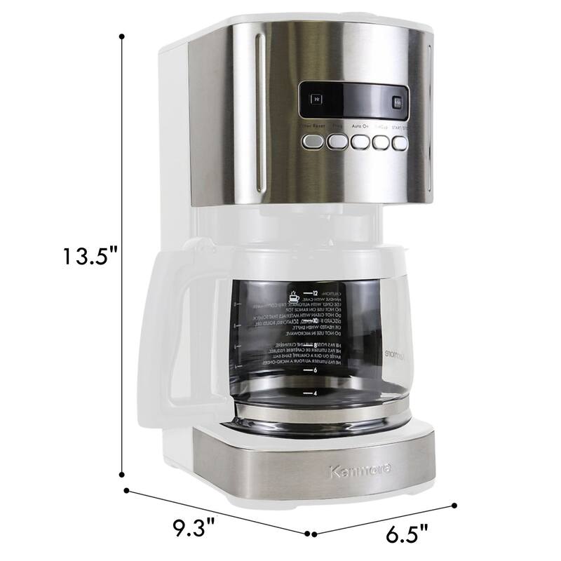 Kenmore Aroma Control Programmable 12-cup Coffee Maker, White/Stainless