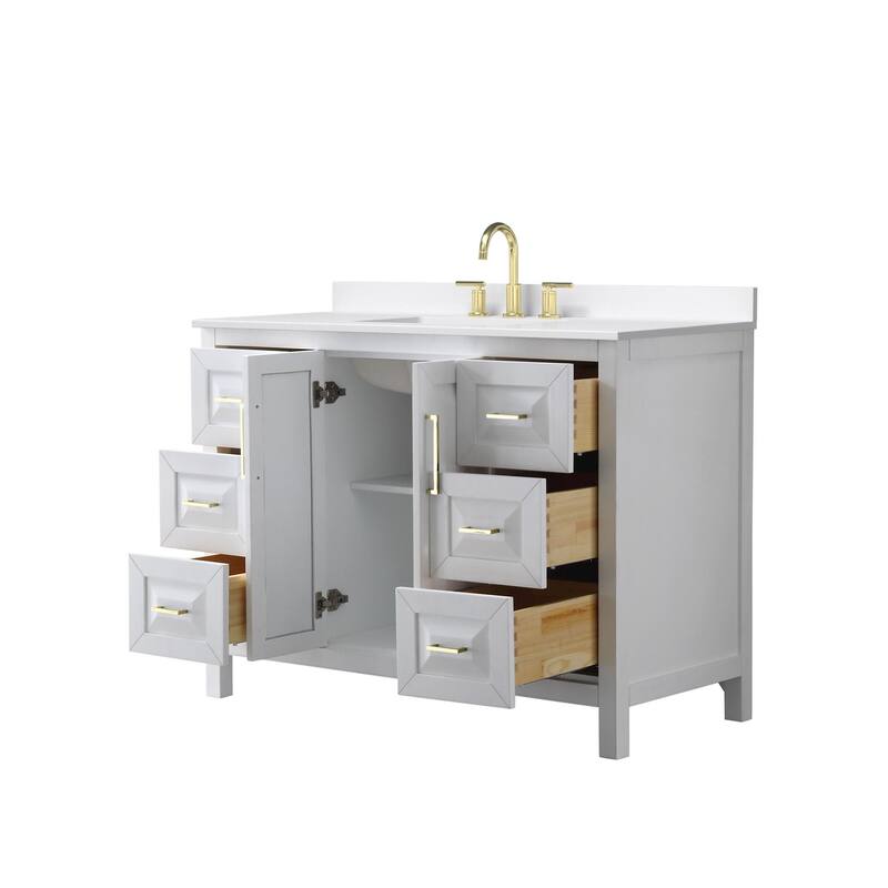 Wyndham Collection WCV252548S-QTZ-US3MXX Daria 48" Free Standing
