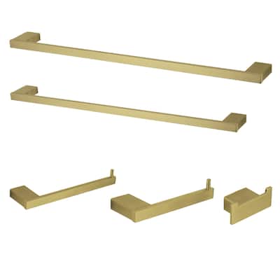 Kingston Brass Metzinger 5 Piece Bathroom Package with 24" Towel Bar,