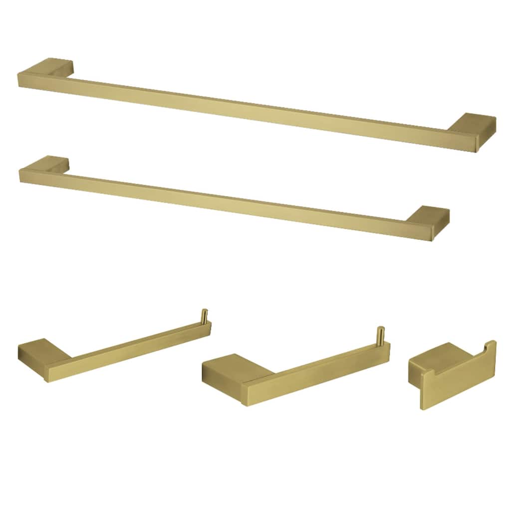 Kingston Brass Metzinger 5 Piece Bathroom Package with 24" Towel Bar,