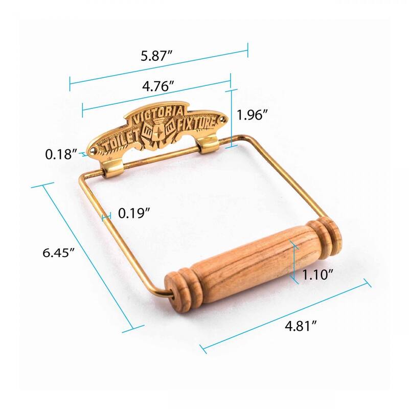 Brass Toilet Paper Holder Stand Wall Mount 5.8" Toilet Paper Roll Holder with Mounting Hardware Renovators Supply