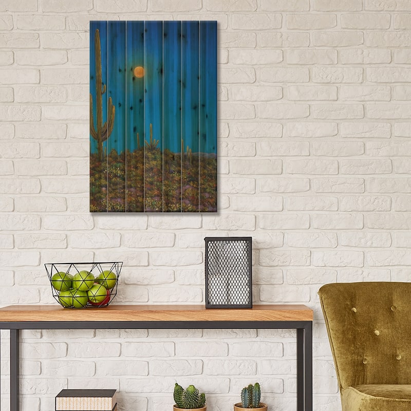 Moonlight Serenade Print On Wood by Johnathan Harris - Multi-Color