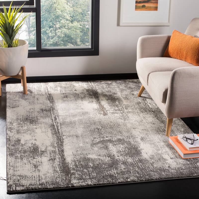 SAFAVIEH Spirit Media Modern Abstract Rug - 5'3" x 7'6" - Dark Grey/Ivory