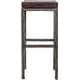 preview thumbnail 5 of 4, Uttermost Beck 18"W Rustic Backless Saddle Seat Bar Stool