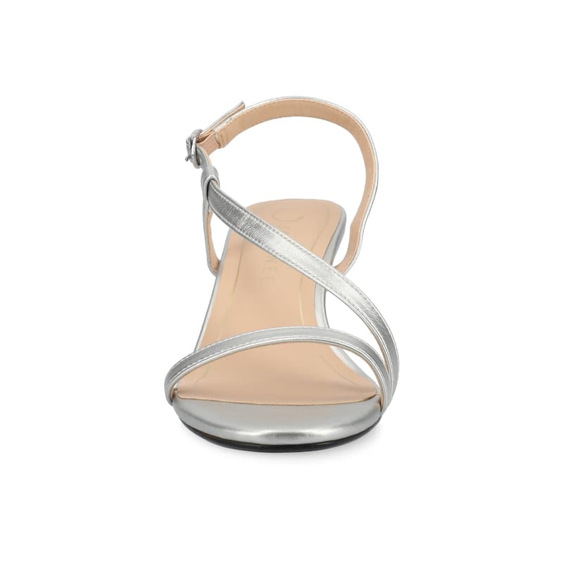 Journee Women's Jemry Dress Sandals - Silver - 12