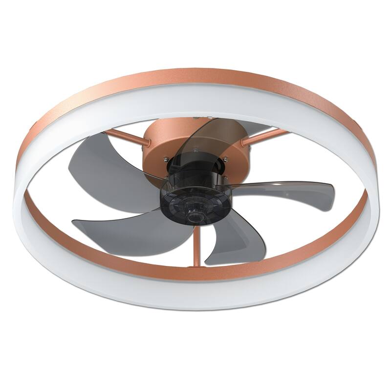 Cusp Barn 20" Dimmable LED Ceiling Fan,Reversible Modern Smart Fan Light,6 Speeds,Quiet DC Motor with APP Control for Indoor