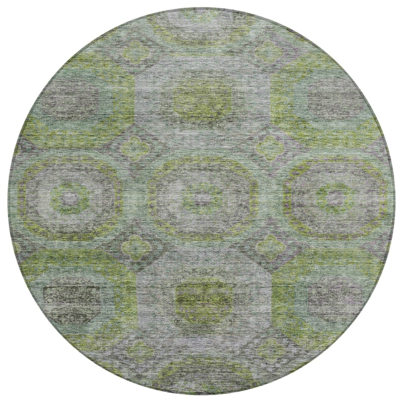 Machine Washable Indoor/ Outdoor Vintage Traditional Chantille Rug