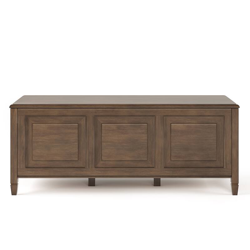 WYNDENHALL Hampshire Solid Wood 51 inch Wide Storage Bench Trunk and 40 inch Wide Storage Cabinet