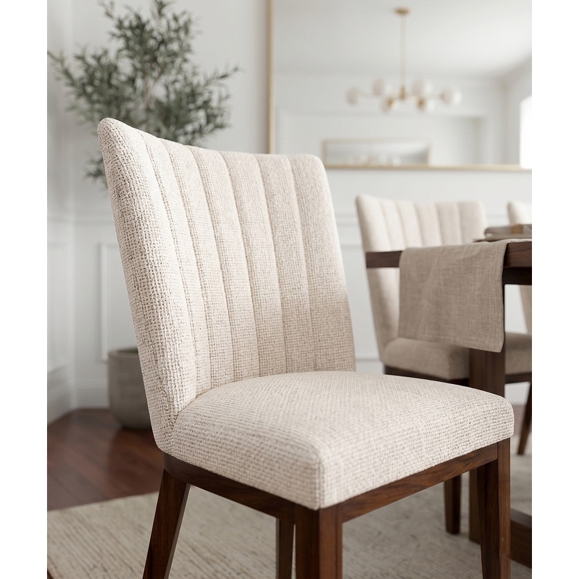Helmetia Mid-Century Upholstered Fabric Dining Chair (Set of 2)