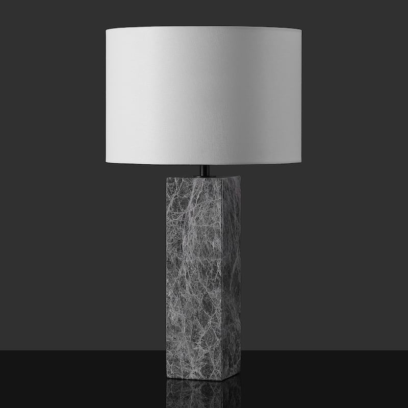 SAFAVIEH Couture Poloma Square Marble Table Lamp - 16"W x 16"D x 27"H