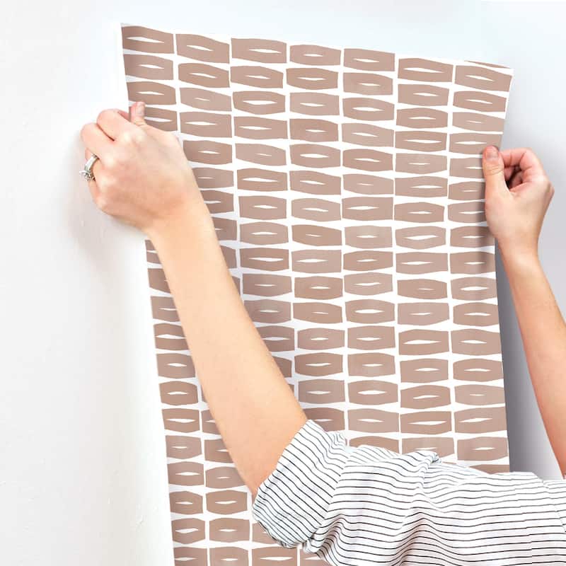 York Wallcoverings Modernist Motif Terracotta Wallpaper