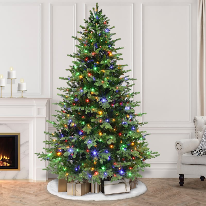 Puleo International 7.5 ft. Pre-Lit Artificial Chatham Fir Tree - 7.5 Foot - Green