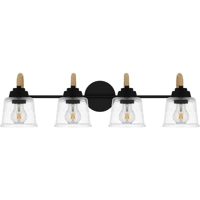 Seabreeze 4-Light Matte Black Bath Light