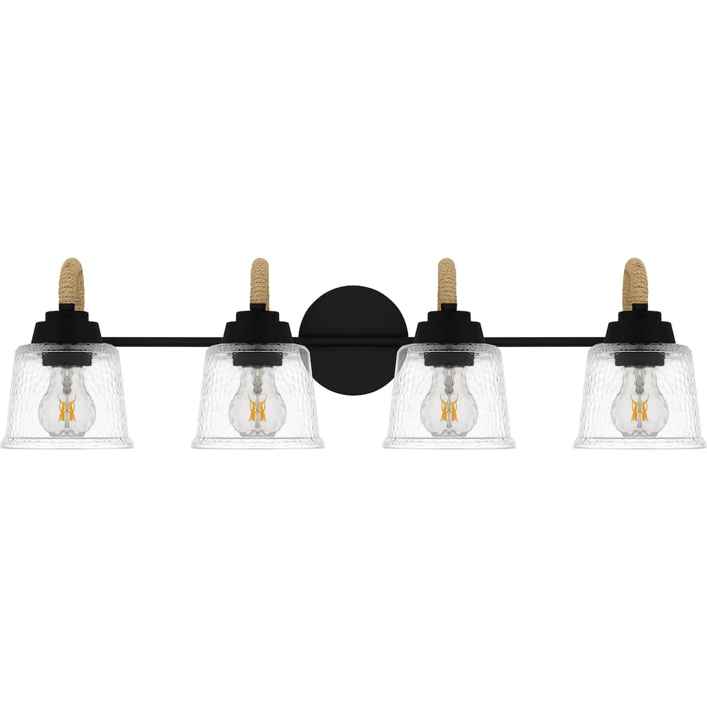 Seabreeze 4-Light Matte Black Bath Light