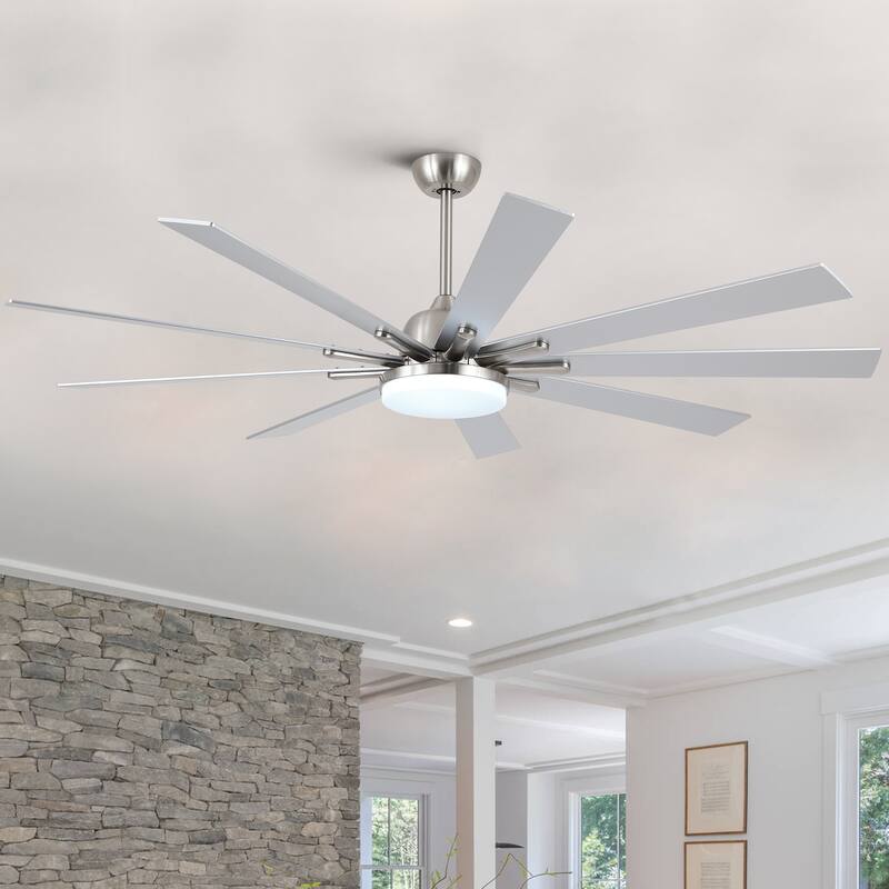 Gabriel 72 in. Indoor Black PlyWood Smart Ceiling Fan with Integrated LED, Works with Alexa/Google