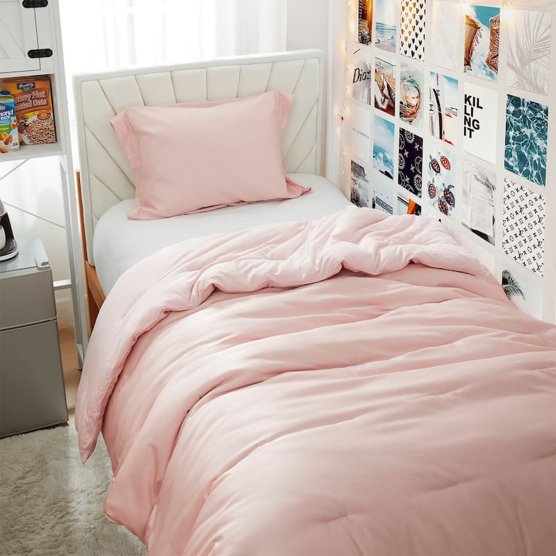 Cold Pandas Knitting - Coma Inducer® Oversized Comforter Set - Rose Quartz - Twin XL