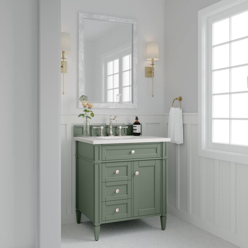 James Martin Vanities 650-V30-3WZ Brittany 30" Single Basin Poplar