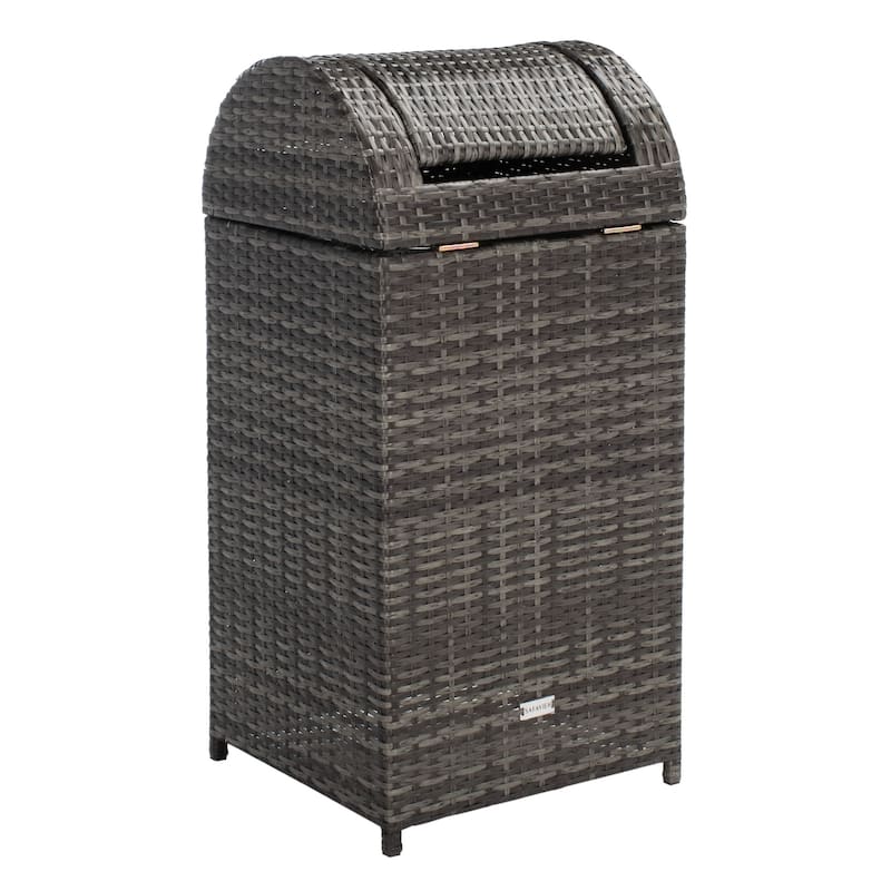 SAFAVIEH Outdoor Mazeli Trash Bin (Fully Assembled)