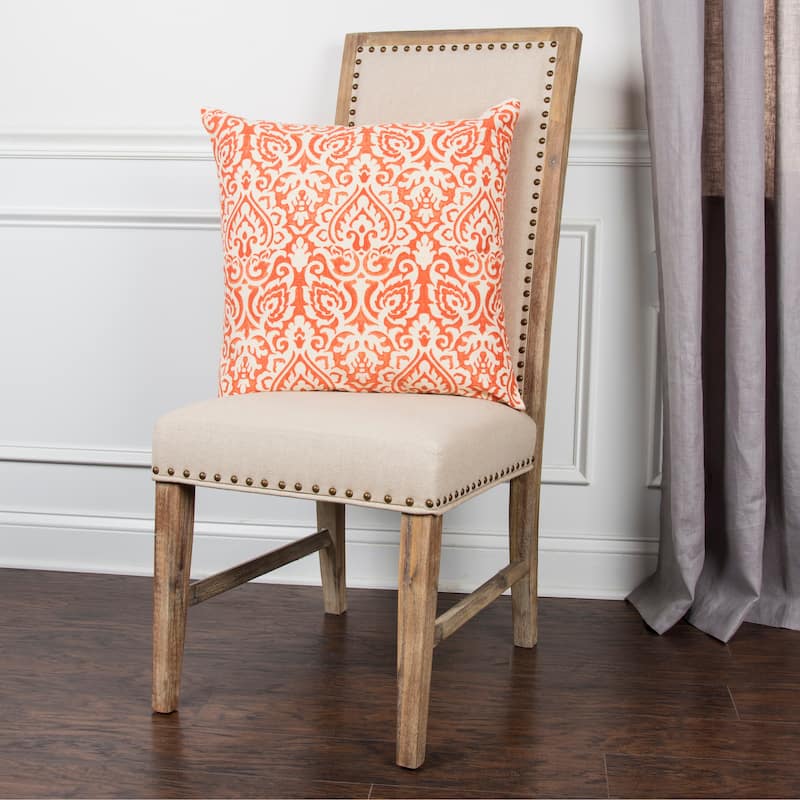 Rizzy Home Cotton Damask Throw Pillow