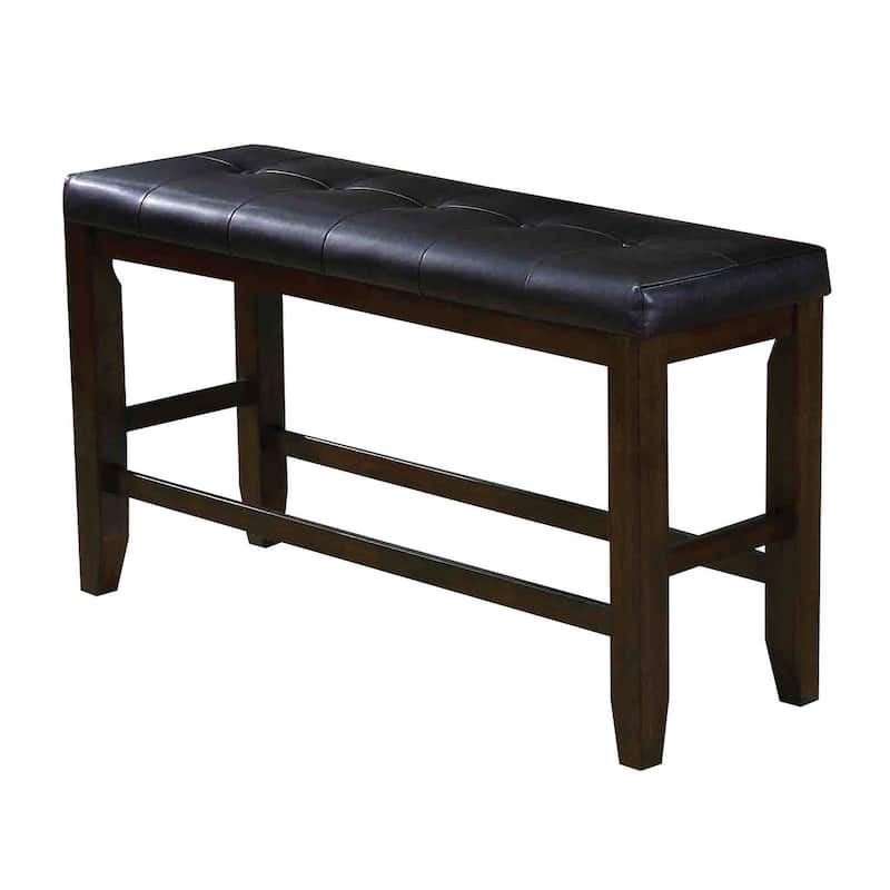 Nottingham Black and Espresso Counter Height Bench