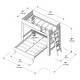 preview thumbnail 11 of 21, Max & Lily Mid-century Twin over Full L-shaped Bunk Bed with Ladder