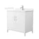 Option White / White Quartz Top / Brushed Nickel Hardware